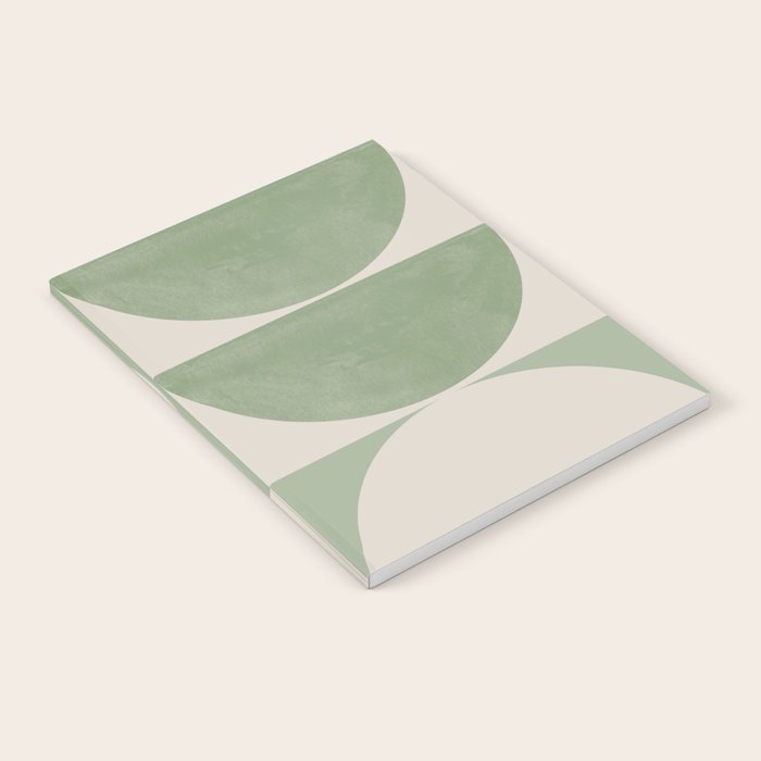 Mid Century Modern Green Geometric Notebook Gallery Image 2