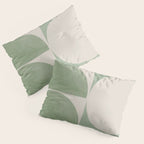 Mid Century Modern Green Geometric Pillow Sham Gallery Image 3