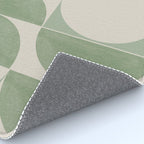 Mid Century Modern Green Geometric Rug Gallery Image 4