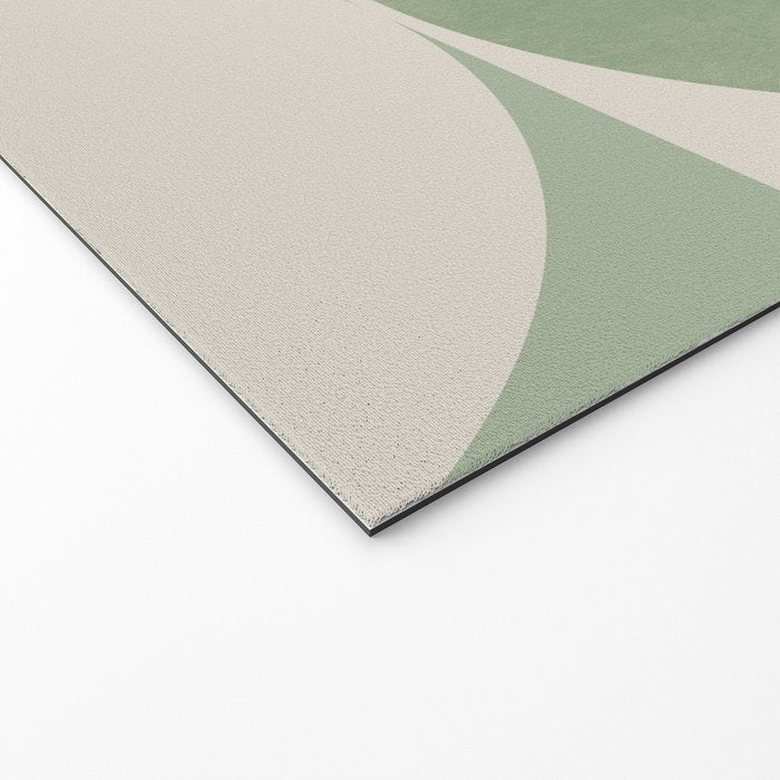 Mid Century Modern Green Geometric Welcome Mat Gallery Image 2