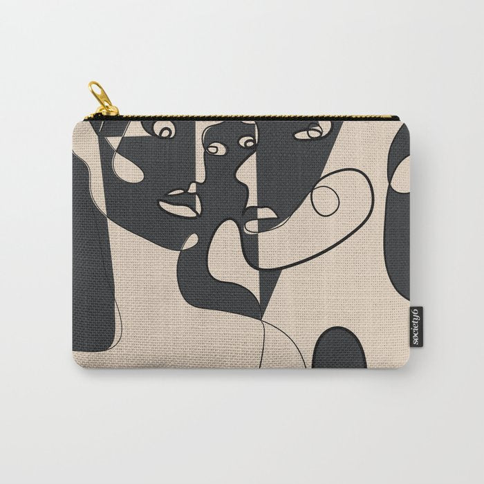 Abstract Faces 15 Carry All Pouch Gallery Image 1