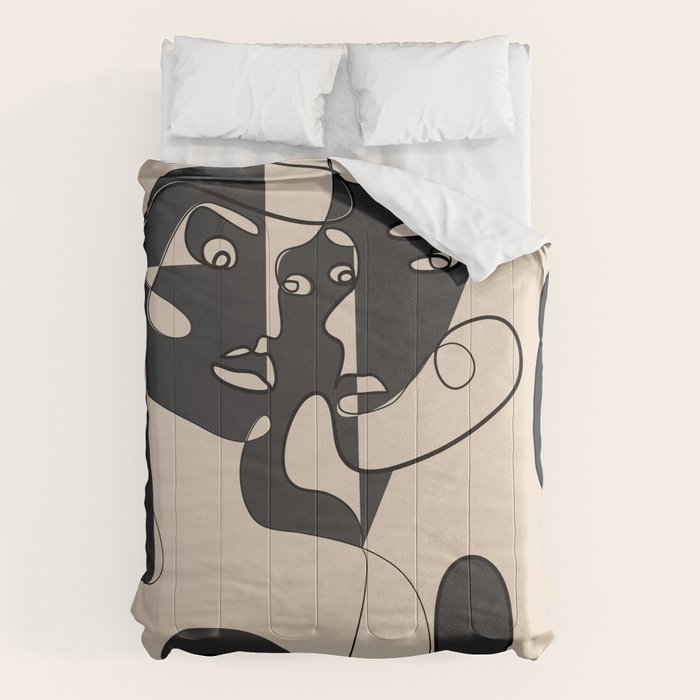 Abstract Faces 15 Comforter Gallery Image 1