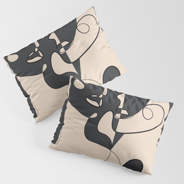 Abstract Faces 15 Pillow Sham Gallery Image 3