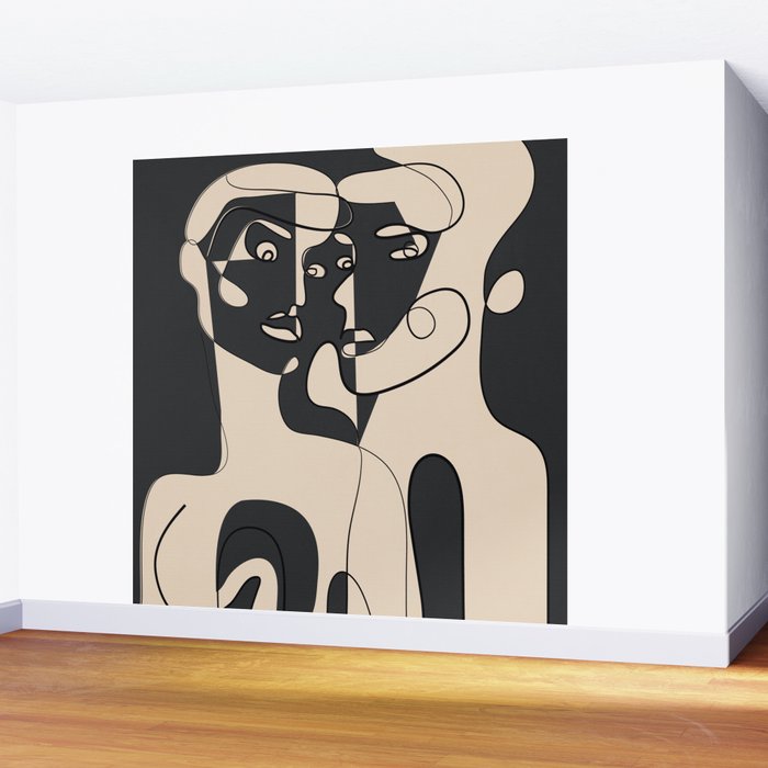 Abstract Faces 15 Wall Mural Gallery Image 2