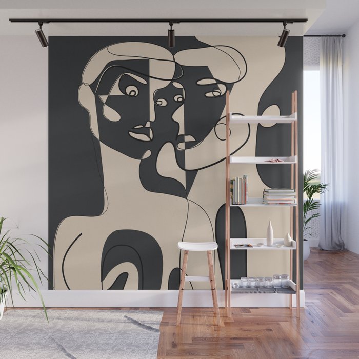 Abstract Faces 15 Wall Mural Gallery Image 1