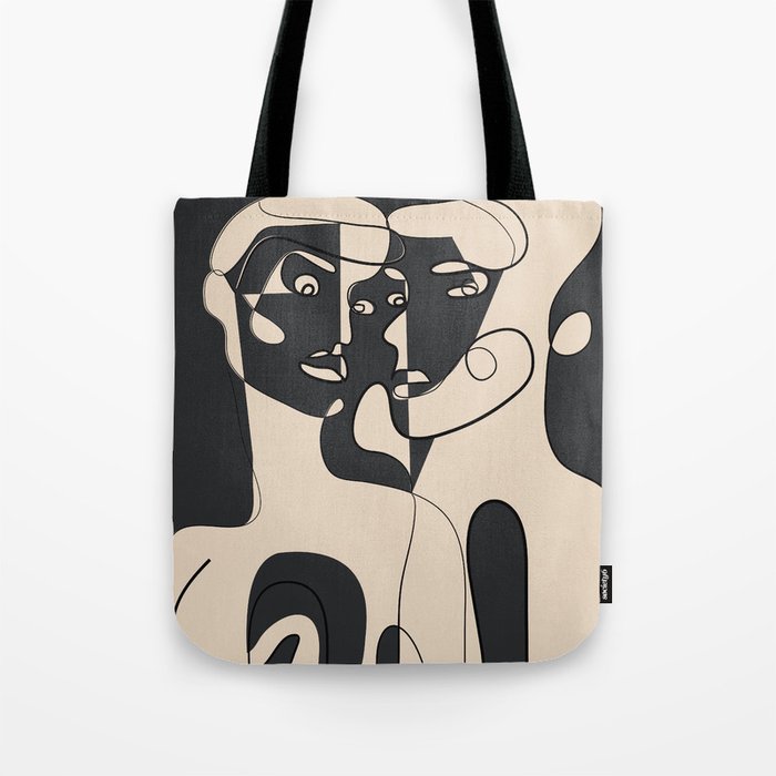 Abstract Faces 15 Tote Bag Gallery Image 1