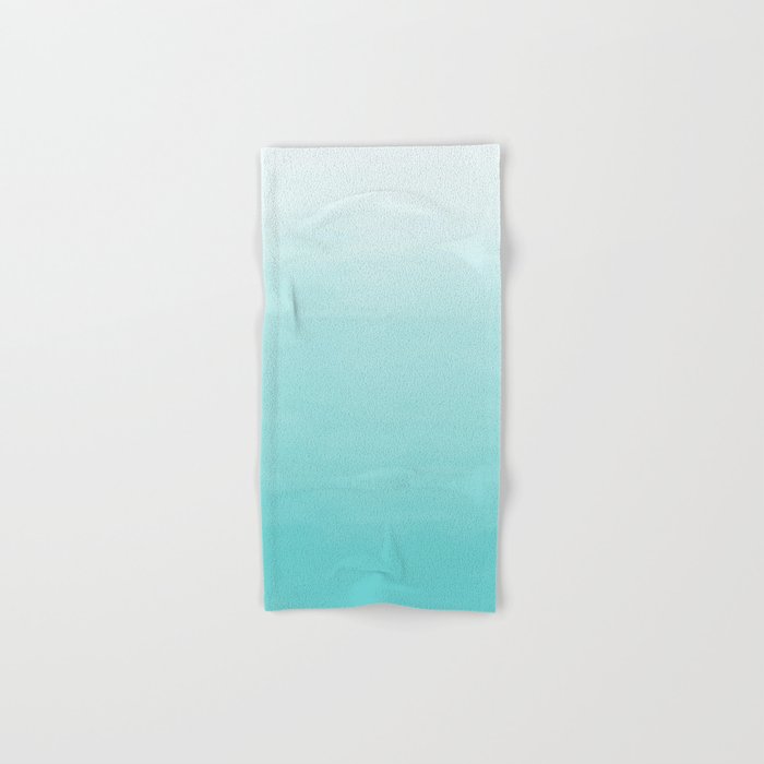 Modern teal watercolor gradient ombre brushstrokes pattern Bath Towel Gallery Image 1