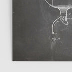 Harley Motorcycle Patent - Harley Bike Art - Black Chalkboard Poster Gallery Image 3