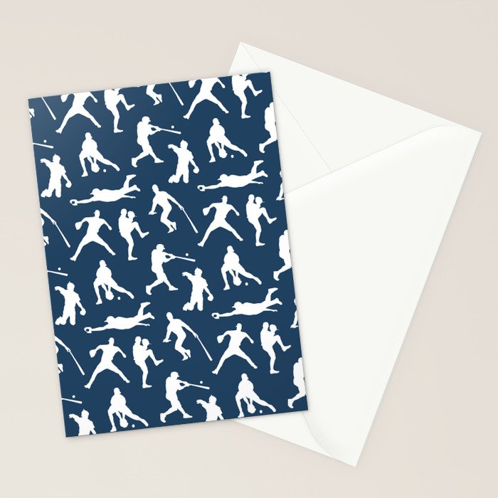 Baseball Players // Navy Stationery Card Gallery Image 2
