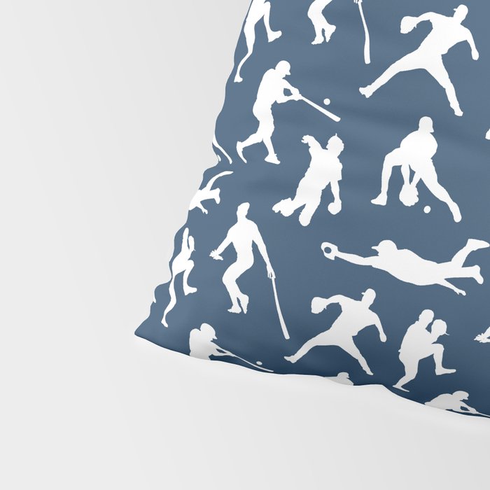 Baseball Players // Navy Pillow Sham Gallery Image 4