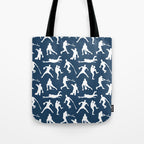 Baseball Players // Navy Tote Bag Gallery Image 1