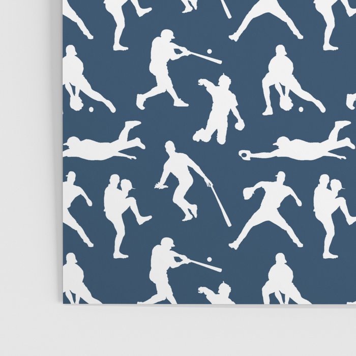 Baseball Players // Navy Poster Gallery Image 3