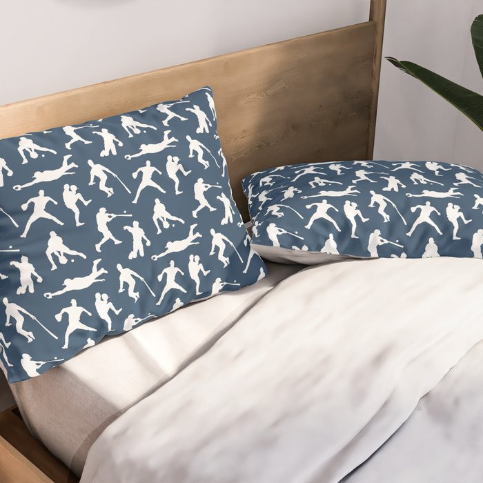 Baseball Players // Navy Pillow Sham Gallery Image 2