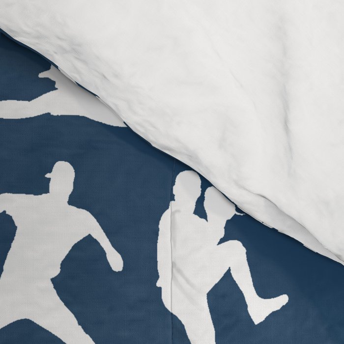Baseball Players // Navy Comforter Gallery Image 4