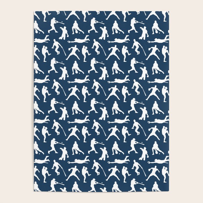 Baseball Players // Navy Poster Gallery Image 1