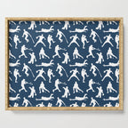 Baseball Players // Navy Serving Tray Gallery Image 1