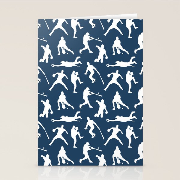 Baseball Players // Navy Stationery Card Gallery Image 2