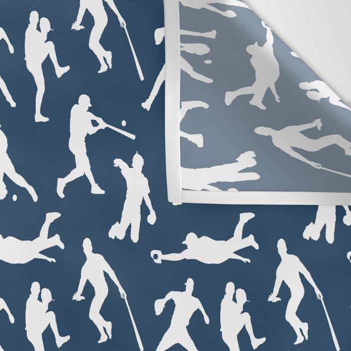 Baseball Players // Navy Wall Tapestry Gallery Image 3