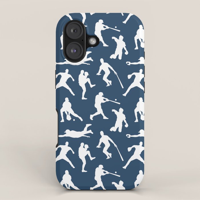Baseball Players // Navy iPhone Case Gallery Image 1