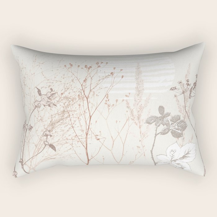 Plant based calming atmosphere earthy tones Rectangular Pillow Gallery Image 2
