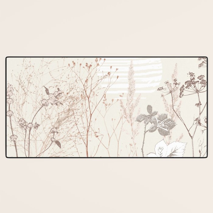 Plant based calming atmosphere earthy tones Desk Mat Gallery Image 3