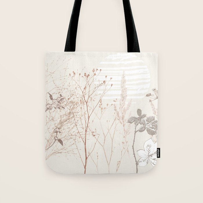 Plant based calming atmosphere earthy tones Tote Bag Gallery Image 1