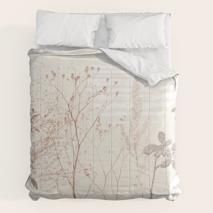 Plant based calming atmosphere earthy tones Comforter Gallery Image 2