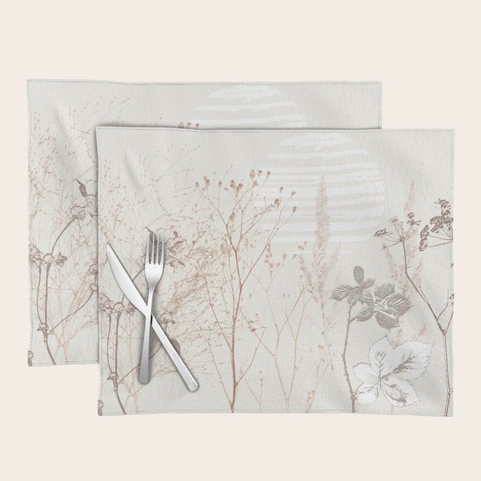 Plant based calming atmosphere earthy tones Placemat Gallery Image 1