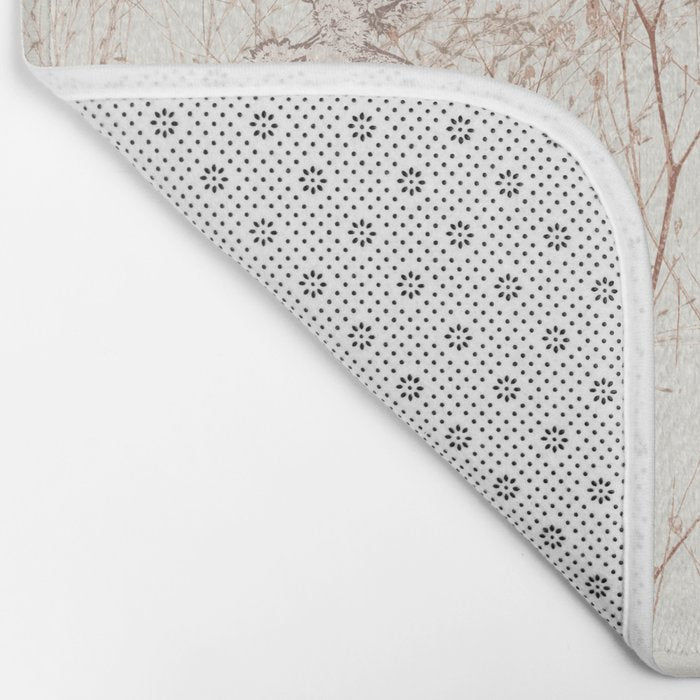 Plant based calming atmosphere earthy tones Bath Mat Gallery Image 2