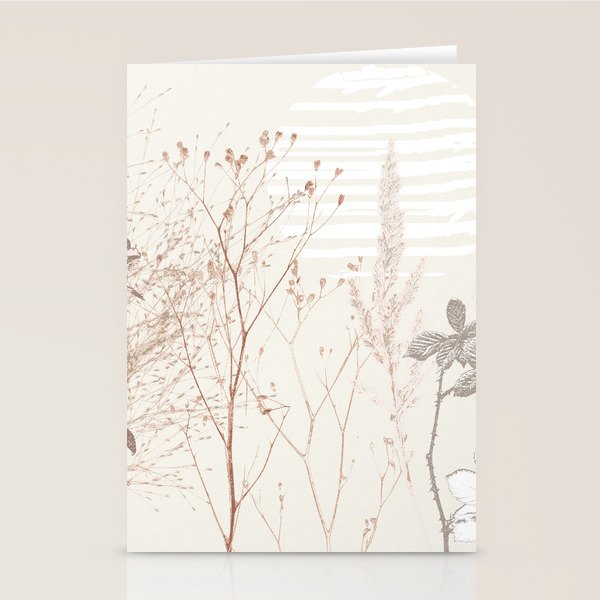 Plant based calming atmosphere earthy tones Stationery Card Gallery Image 1
