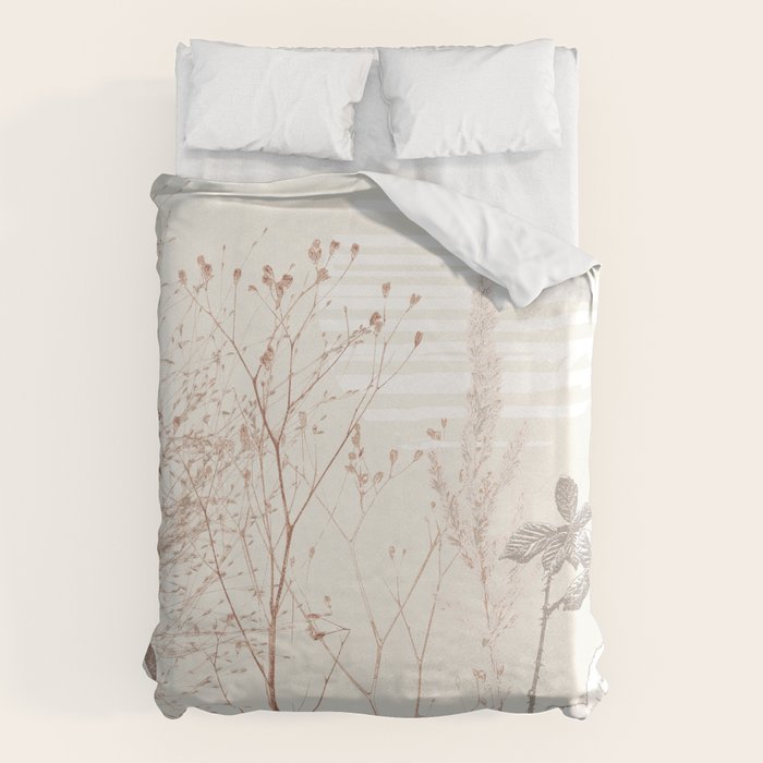 Plant based calming atmosphere earthy tones Duvet Cover Gallery Image 6