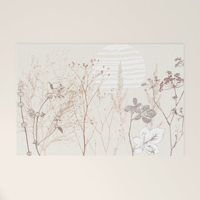 Plant based calming atmosphere earthy tones Welcome Mat Gallery Image 1