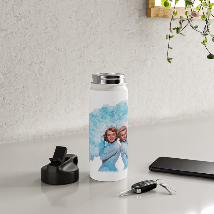 Sisters - White Christmas - Watercolor Water Bottle Gallery Image 4