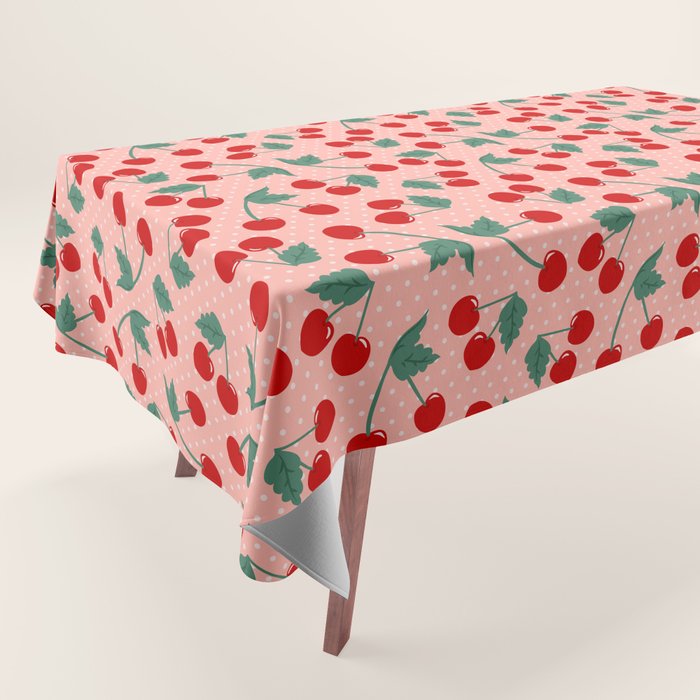 Cherry Kitsch on Pink Tablecloth Gallery Image 1