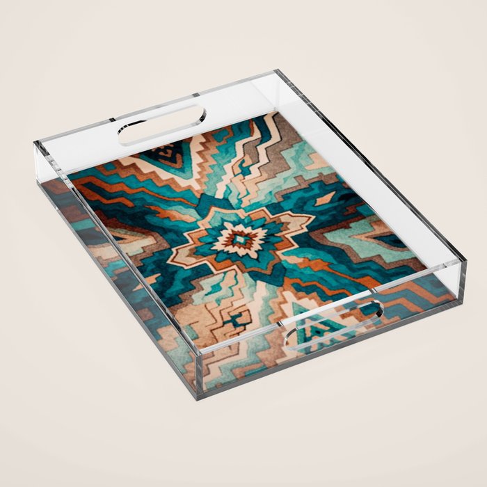 Abstract Geometric Southwest Acrylic Tray Gallery Image 1