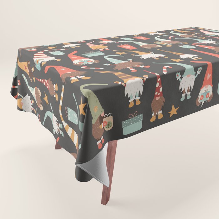 Christmas Gnomes Tablecloth Gallery Image 1