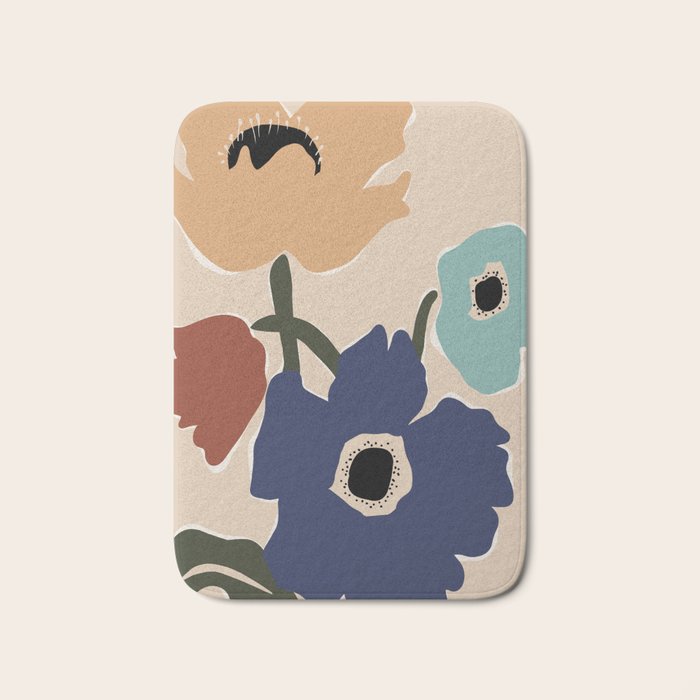 poppy flower market  Bath Mat Gallery Image 1
