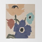 poppy flower market  Throw Blanket Gallery Image 2