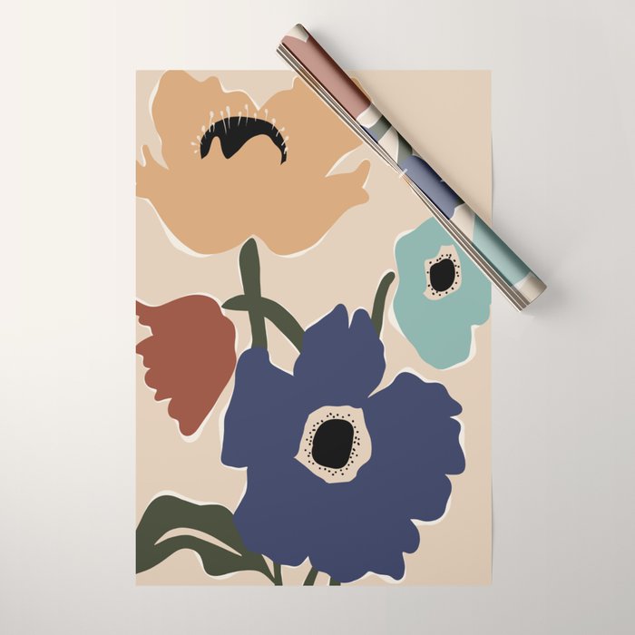 poppy flower market  Wrapping Paper Gallery Image 1