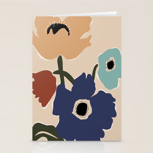 poppy flower market  Stationery Card Gallery Image 1
