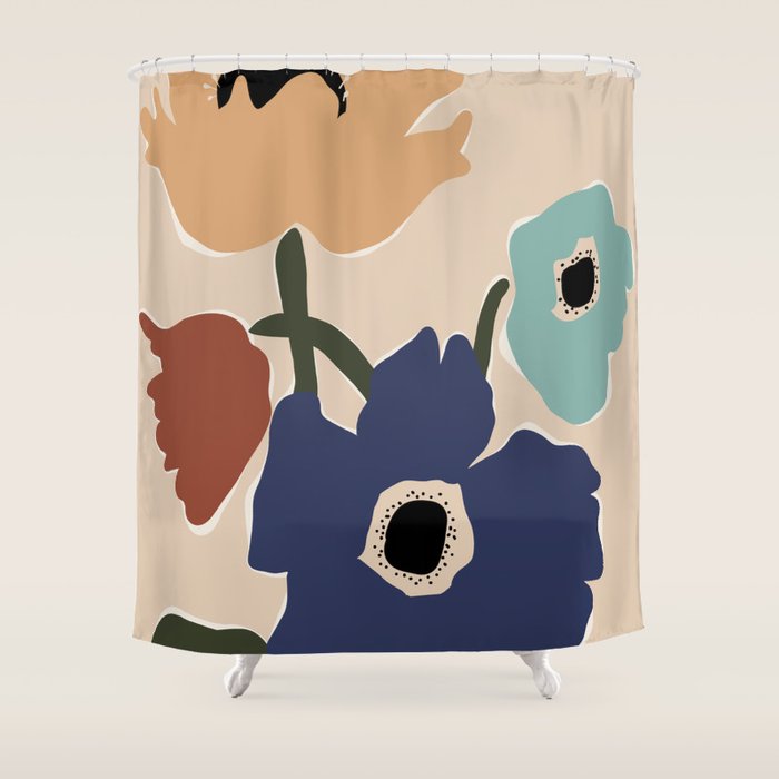 poppy flower market  Shower Curtain Gallery Image 1