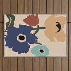 poppy flower market  Outdoor Rug Gallery Image 1