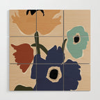 poppy flower market  Wood Wall Art Gallery Image 1