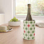 Christmas Starbursts - Atomic Age Xmas Holiday Pattern in Red and Retro Green on Cream Wine Chiller Gallery Image 4
