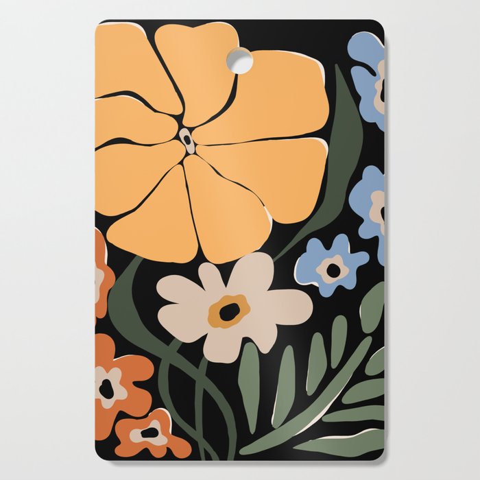 blooming big floral night  Cutting Board Gallery Image 1
