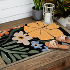 blooming big floral night  Outdoor Rug Gallery Image 2