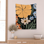 blooming big floral night  Wall Tapestry Gallery Image 2