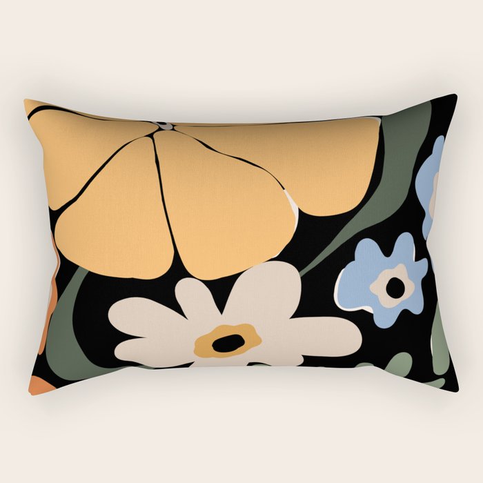 blooming big floral night  Rectangular Pillow Gallery Image 1