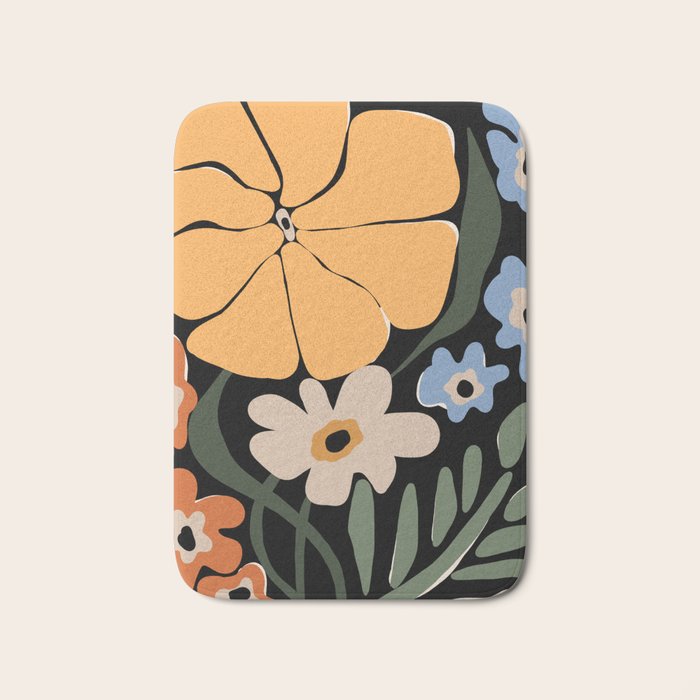 blooming big floral night  Bath Mat Gallery Image 1