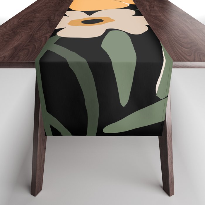 blooming big floral night  Table Runner Gallery Image 1